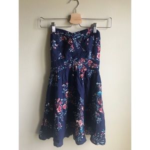 no strap flower dress